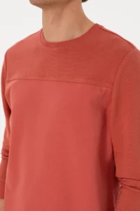 US Polo Assn. Men Regular Fit Crew Neck Dusty Rose Thin Sweatshirt - Image 7
