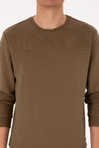 US Polo Assn. Men Crew Neck Regular Fit Khaki Thin Sweatshirt - Image 6