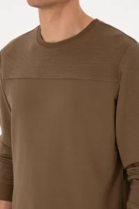 US Polo Assn. Men Crew Neck Regular Fit Khaki Thin Sweatshirt - Image 7