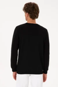 US Polo Assn. Men Crew Neck Regular Fit Black Thin Sweatshirt - Image 5