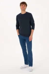 US Polo Assn. Men Crew Neck Regular Fit Light Navy Thin Sweatshirt - Image 4