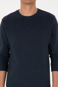 US Polo Assn. Men Crew Neck Regular Fit Light Navy Thin Sweatshirt - Image 6
