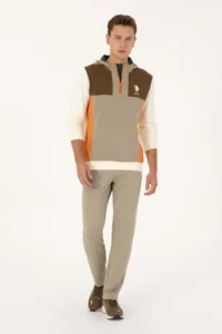 US Polo Assn. Men Light Khaki Sweatpants - Image 3