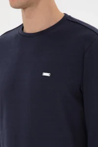 US Polo Assn. Men Regular Fit Crew Neck Navy Blue Sweatshirt - Image 7