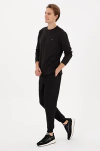 US Polo Assn. Men Regular Fit Crew Neck Black Sweatshirt - Image 4