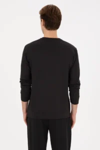 US Polo Assn. Men Regular Fit Crew Neck Black Sweatshirt - Image 5
