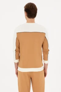 US Polo Assn. Men Regular Fit Crew Neck Camel Sweatshirt - Image 5