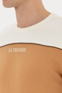 US Polo Assn. Men Regular Fit Crew Neck Camel Sweatshirt - Image 7