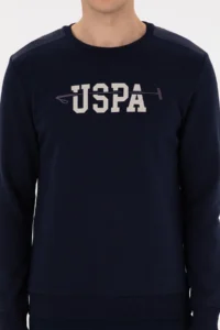 US Polo Assn. Men Regular Fit Crew Neck Navy Blue Sweatshirt - Image 6