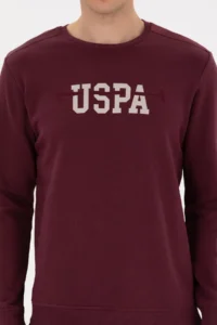 US Polo Assn. Men Regular Fit Crew Neck Burgundy Sweatshirt - Image 6