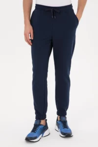 US Polo Assn. Men Navy Blue Sweatpants - Image 2