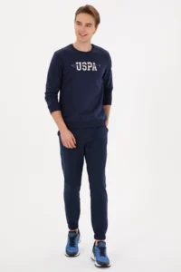 US Polo Assn. Men Navy Blue Sweatpants - Image 3