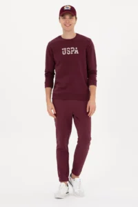 US Polo Assn. Men Burgundy Sweatpants