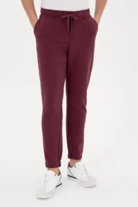 US Polo Assn. Men Burgundy Sweatpants - Image 2