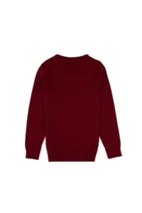 US Polo Assn. Boys' Burgundy Crew Neck Basic Sweater - Image 4