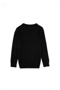 US Polo Assn. Boys' Black Crew Neck Basic Sweater - Image 2