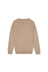 US Polo Assn. Boys' Light Khaki Crew Neck Basic Sweater - Image 3