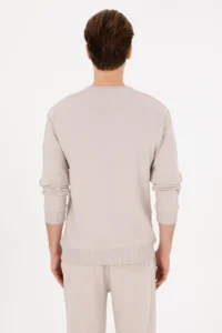 US Polo Assn. Men Regular Fit Crew Neck Stone Sweatshirt - Image 5