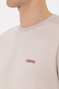 US Polo Assn. Men Regular Fit Crew Neck Stone Sweatshirt - Image 7