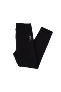 US Polo Assn. Girls' Black Leggings