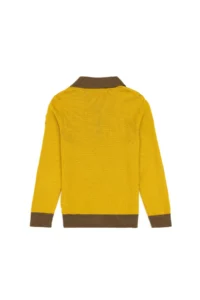 US Polo Assn. Boys' Mustard Polo Shirt Collar Sweater - Image 3