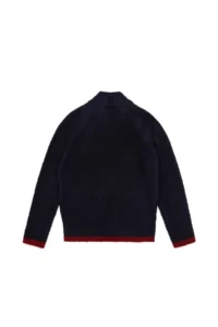 US Polo Assn. Boys' Navy Blue Half Zippered Sweater - Image 2