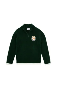 US Polo Assn. Boys' Green Half Zippered Sweater