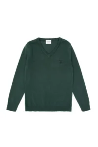 US Polo Assn. Boys' Green V-neck Basic Sweater - Image 3