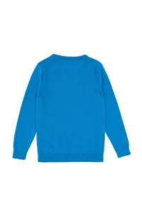 US Polo Assn. Boys' Cobalt Blue V-neck Basic Sweater - Image 4