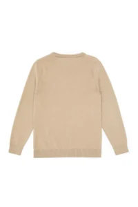 US Polo Assn. Boys' Light Khaki V-neck Basic Sweater - Image 4