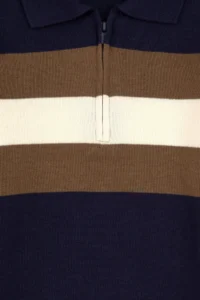 US Polo Assn. Boys' Navy Blue Polo Shirt Collar Half Zippered Sweater - Image 3