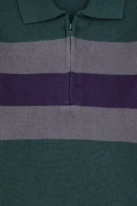 US Polo Assn. Boys' Green Polo Shirt Collar Half Zippered Sweater - Image 3