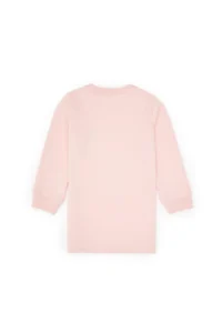 US Polo Assn. Girls' Dusty Pink Sequin Embroidered Sweat Knitting Dress - Image 3