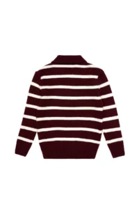 US Polo Assn. Boys' Burgundy Polo Shirt Collar Sweater - Image 2