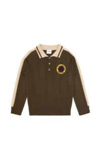 US Polo Assn. Boys' Green Polo Shirt Collar Sweater