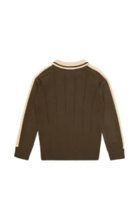 US Polo Assn. Boys' Green Polo Shirt Collar Sweater - Image 2