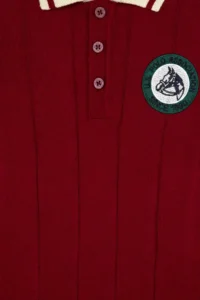 US Polo Assn. Boys' Burgundy Polo Shirt Collar Sweater - Image 3