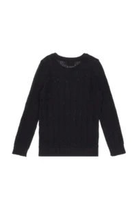 US Polo Assn. Boys' Black Crew Neck Basic Sweater - Image 3
