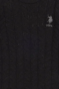 US Polo Assn. Boys' Black Crew Neck Basic Sweater - Image 4
