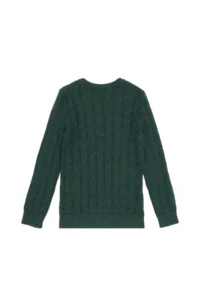 US Polo Assn. Boys' Dark Green Crew Neck Basic Sweater - Image 3