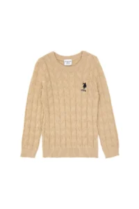 US Polo Assn. Boys' Sand Crew Neck Basic Sweater - Image 3