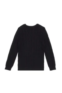 US Polo Assn. Boys' Black V-neck Basic Sweater - Image 5