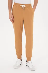 US Polo Assn. Men Camel Sweatpants - Image 2