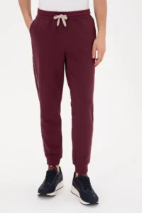 US Polo Assn. Men Burgundy Sweatpants - Image 2