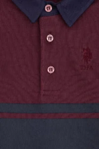 US Polo Assn. Boys' Burgundy Polo Shirt Collar Sweatshirt - Image 4