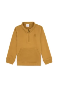 US Polo Assn. Boys' Mustard Half Zippered Sweatshirt - Image 3