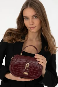 Pierre Cardin Burgundy Crossbody Bag - Image 2
