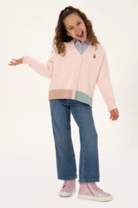 US Polo Assn. Girls' Light Pink Knitwear Cardigan - Image 2