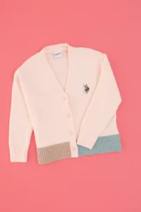 US Polo Assn. Girls' Light Pink Knitwear Cardigan - Image 3