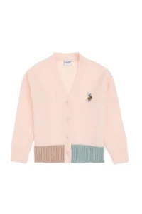 US Polo Assn. Girls' Light Pink Knitwear Cardigan - Image 4